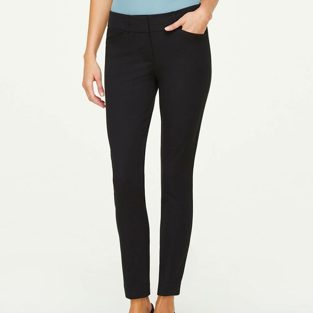LOFT black modern skinny ankle pants